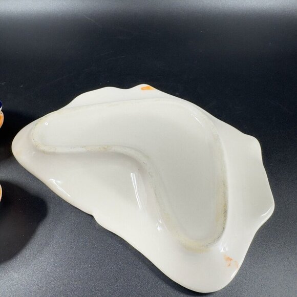 Hand Made Italian Pottery Set Tray Shakers And Fish With Open Mouth Figure VTG - Picture 4 of 16